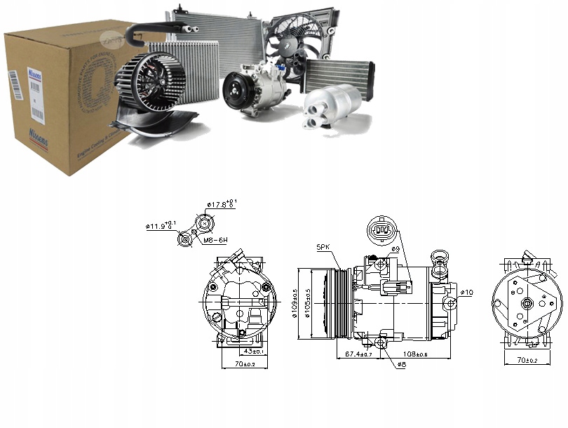 NIS89215 Компрессор кондиционера opel Astra H,