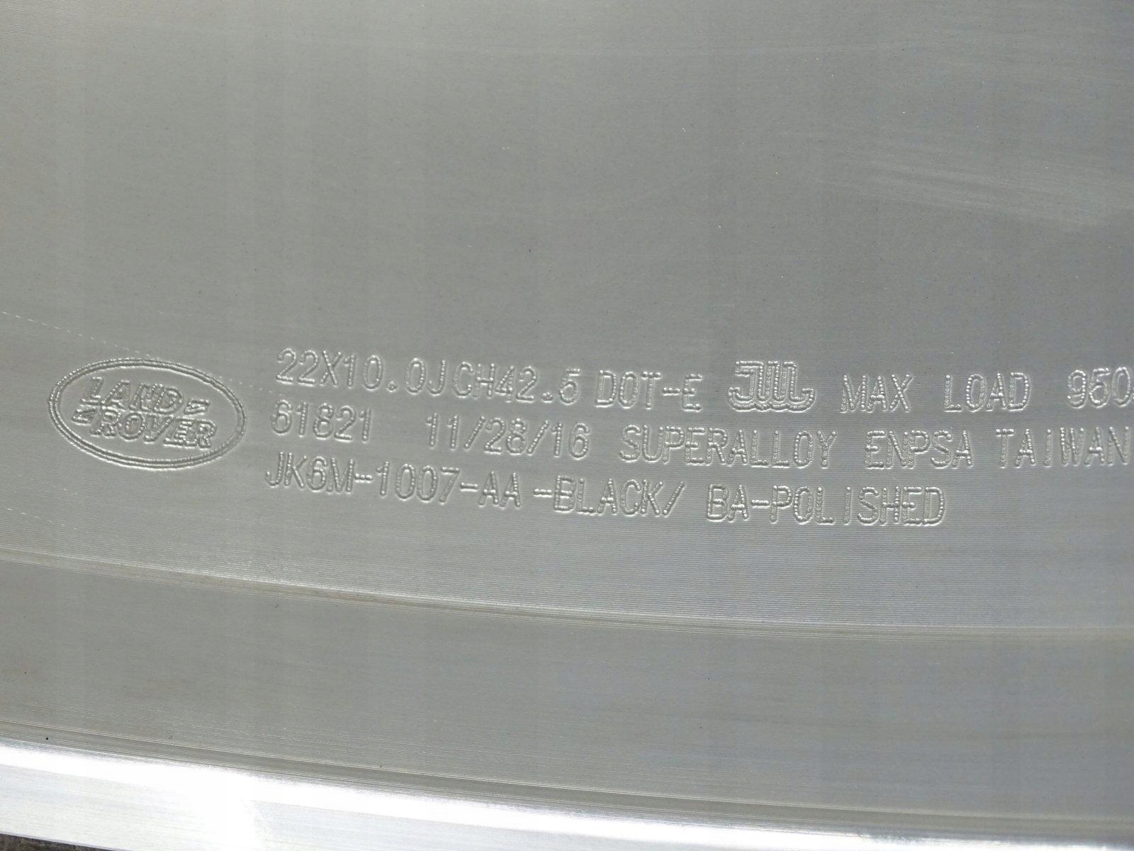 koło alufelga 275/40 R22 RANGE ROVER SPORT SVR Szerokość felgi Inna