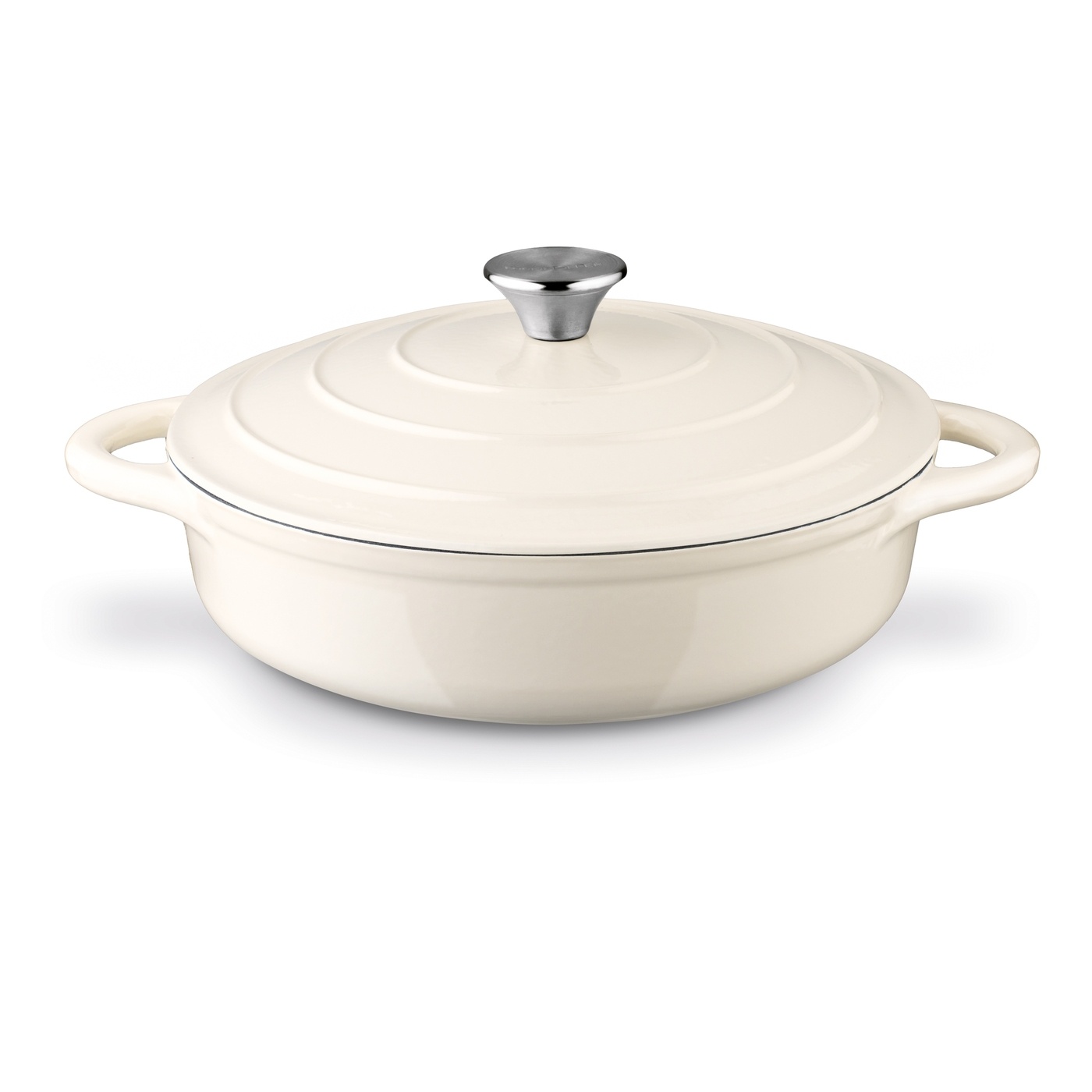 Brytfann Litinový Hrnec Smaltovaný Krémový Kulatý Konighoffer 3L 28x7cm