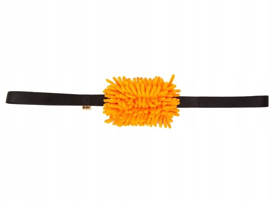 Levně Dingo Hračka pro psy Přetahovadlo Mop se dvěma uchy 60cm oranžové