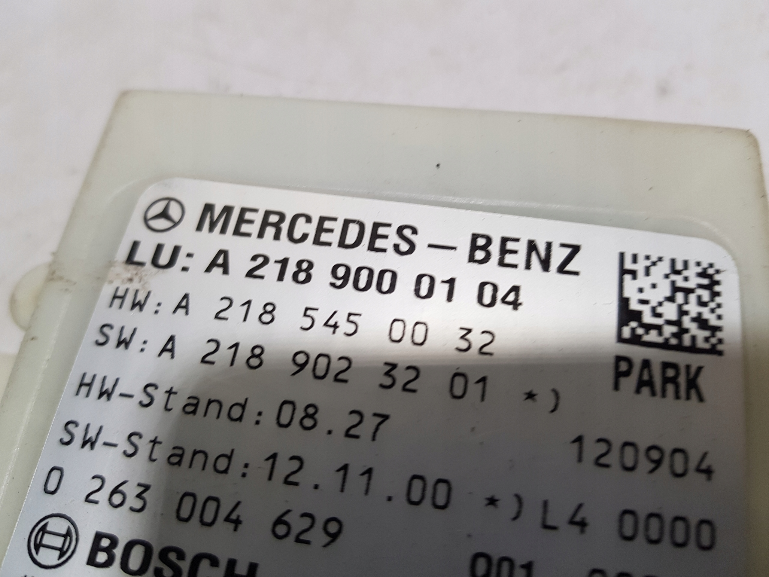 module control unit PDC MERCEDES W212 CLS W218 2189000104