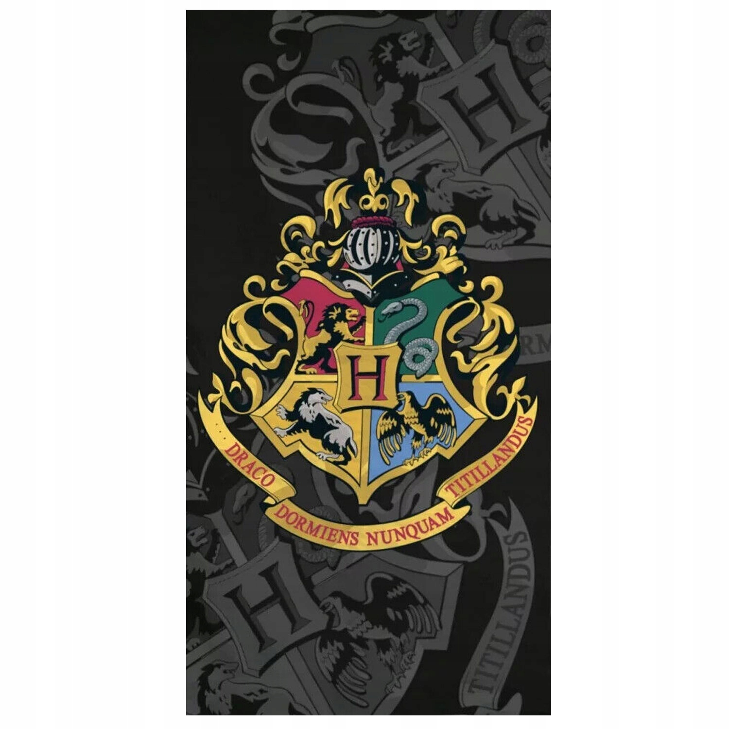 Ręcznik kąpielowy dla dziecka FROTA 100% BAWEŁNA Harry Potter logo czarny