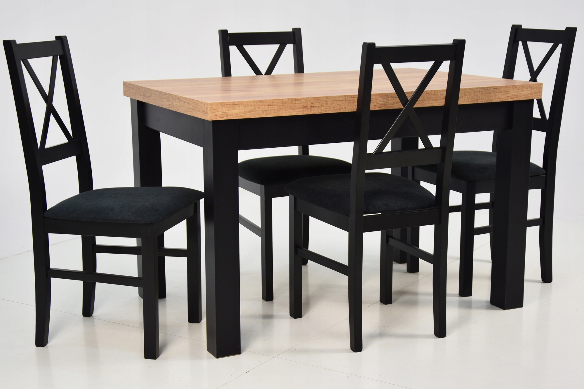 SOLIDNY Rozkładany stół 80x120 4 DREWNIANE krzesła Marka Grande Meble