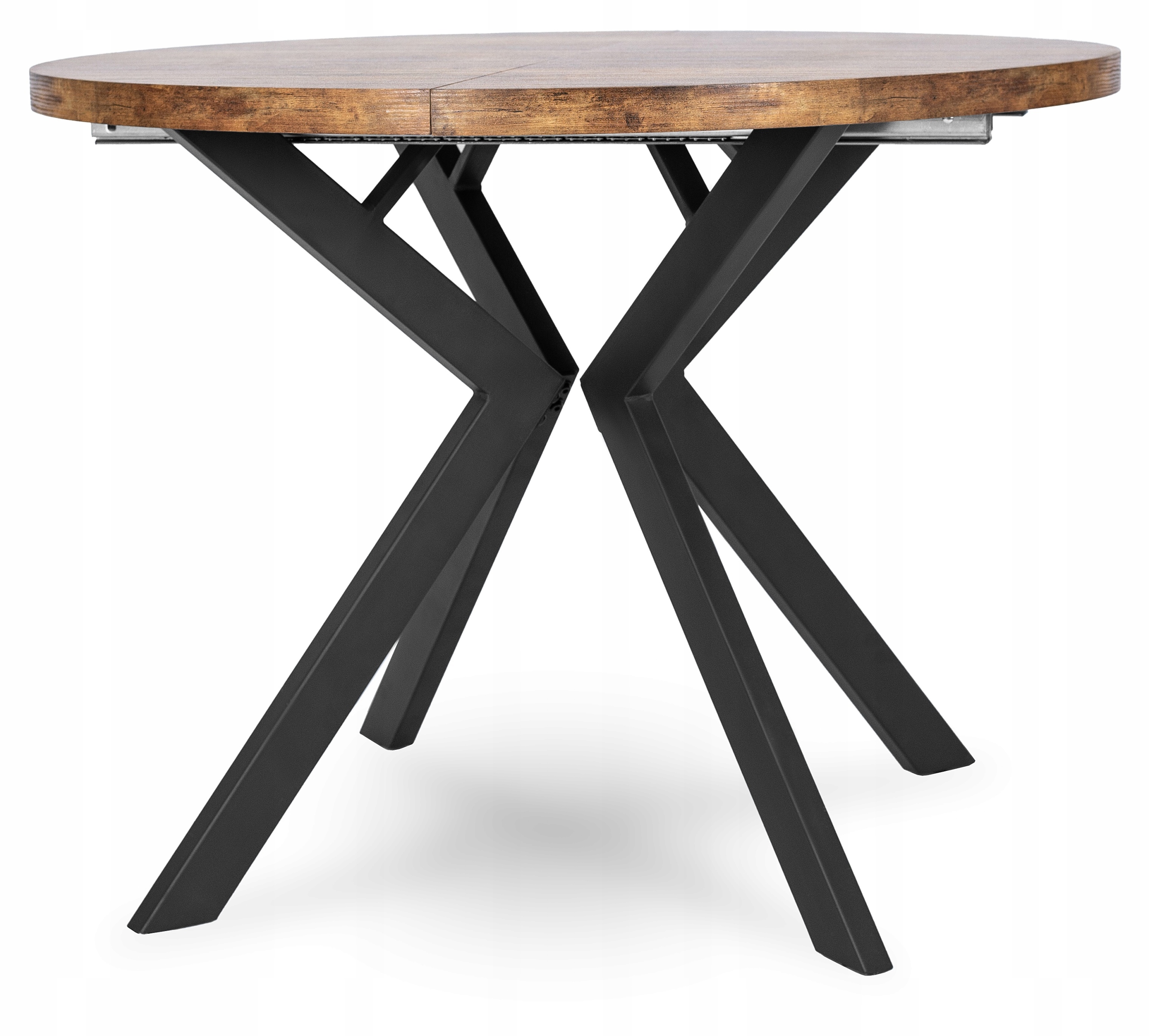 Stół Okrągły Rozkładany Nowoczesny Jadalnia Salon Loft Dąb Rustykalny LUKAS Materiał płyta MDF