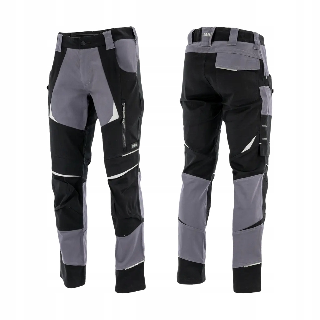 Sara workwear spodnie robocze do pasa Cottonflex czarny-szary 52