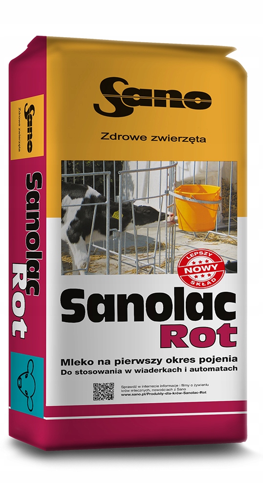 SANOLAC ROT MLEKO DLA CIELĄT, 1 OKRES ODCHOWU 25KG
