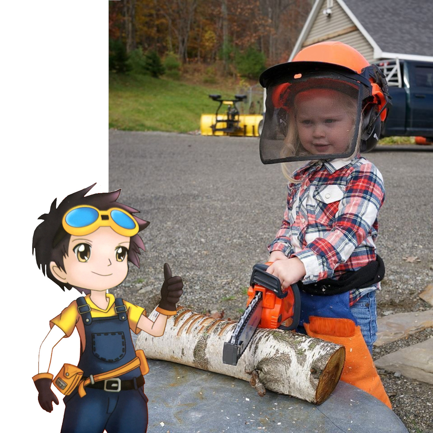 PIŁA MOTOROWA ZABAWKOWA dla dzieci DUŻA SPALINOWA + RUCHOMY GUMOWY ŁAŃCUCH Marka inna