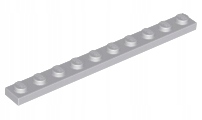 

Lego 4477 Płytka 1x10 szara jasna Nowa (2g)