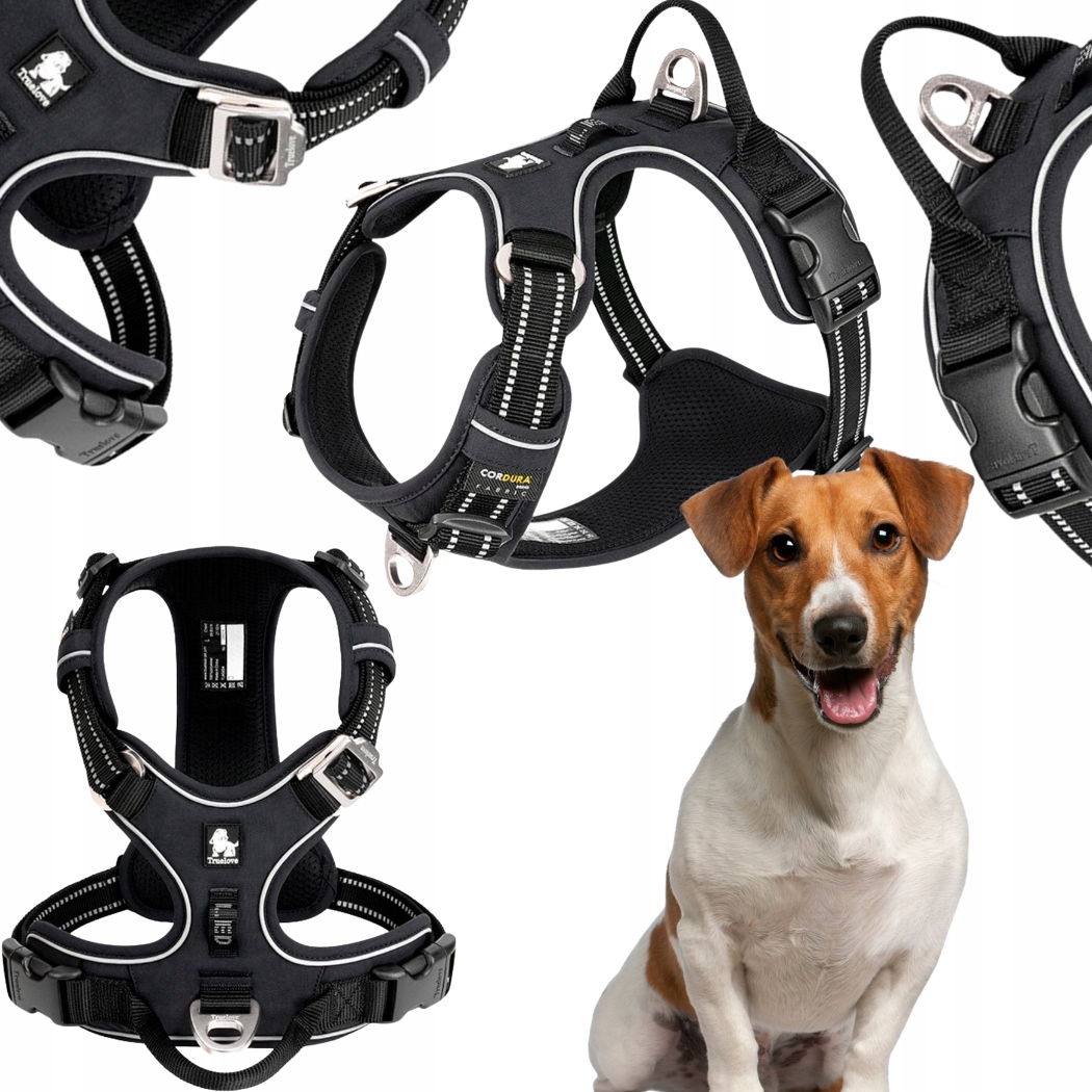 Levně Postroj Pro Psa Easy Walk Truelove Front Line Premium Cordura Černý