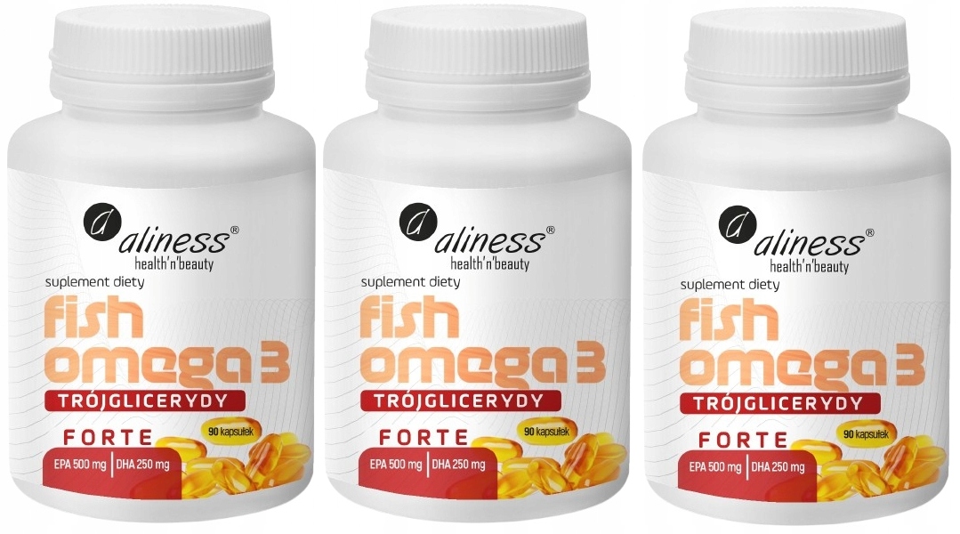 Aliness Fish Omega 3 Forte Trójglicerydy 500/250mg 90 kaps. Funkcje mózgu