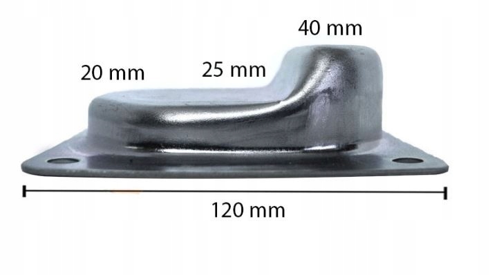 STOPER OGRANICZNIK ODBÓJ OPÓR ODBOJNIK DO BRAMY OCYNKOWANY 4cm STALOWY Kod producenta 61.092