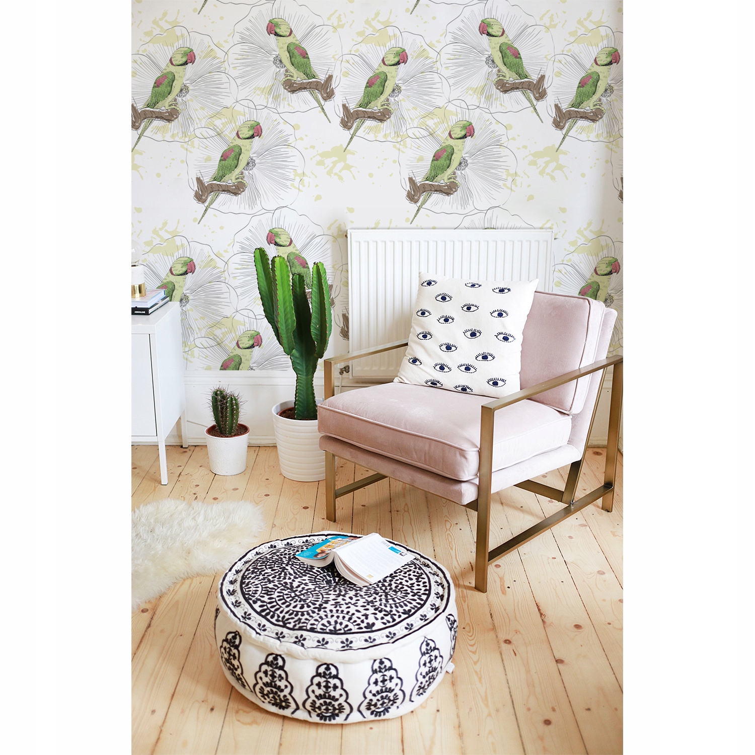 

Tapeta flizelina Rajskie papugi w zieleni 250x104