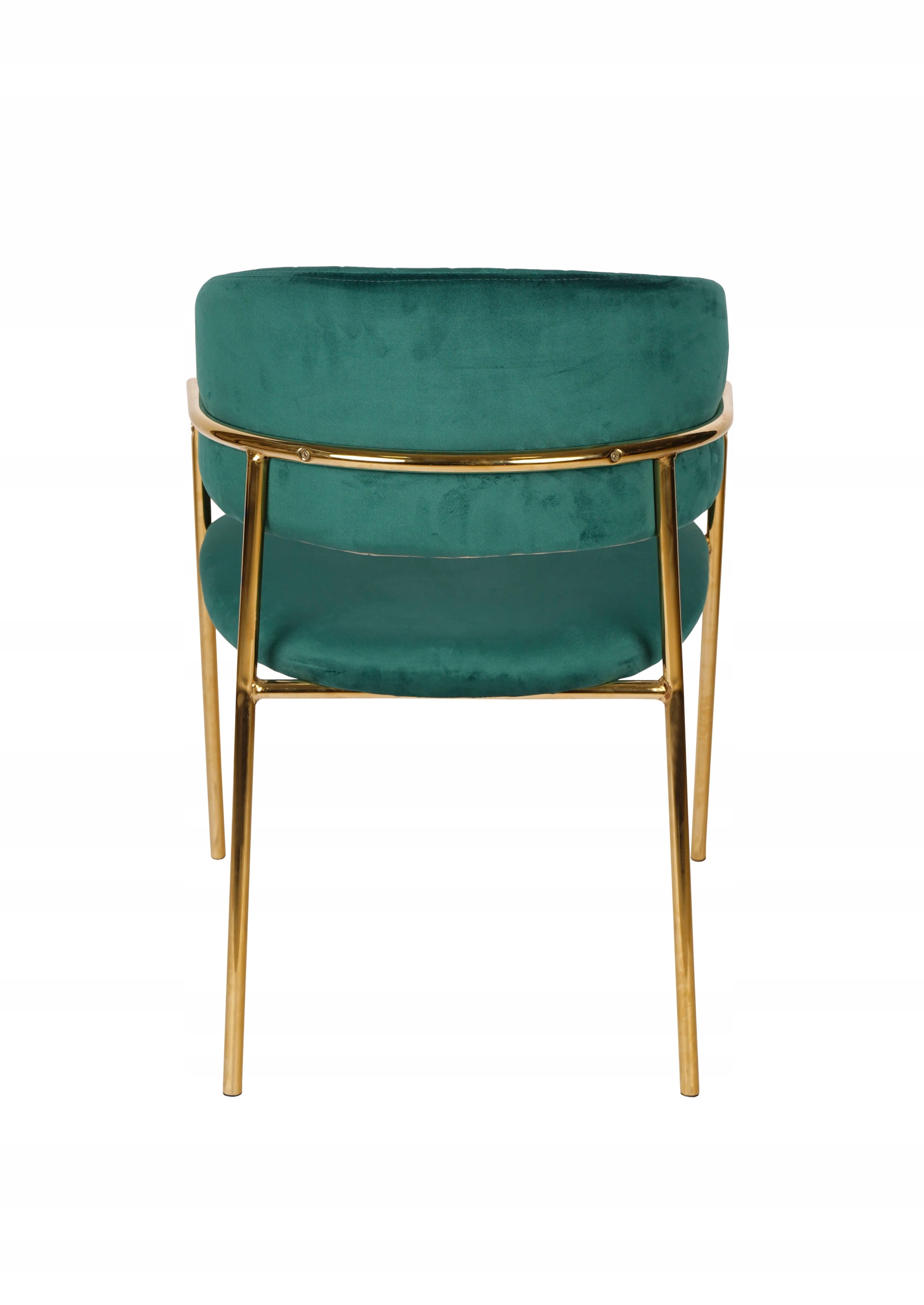 KRZESŁO GLAMOUR ZŁOTE NOGI PIKOWANE WELUR ZIELONE Kod producenta GLAMOUR