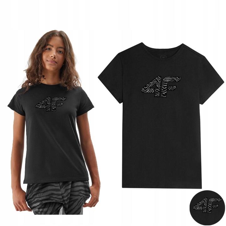 KOSZULKA DZIEWCZĘCA 4F T-SHIRT BAWEŁNA 152