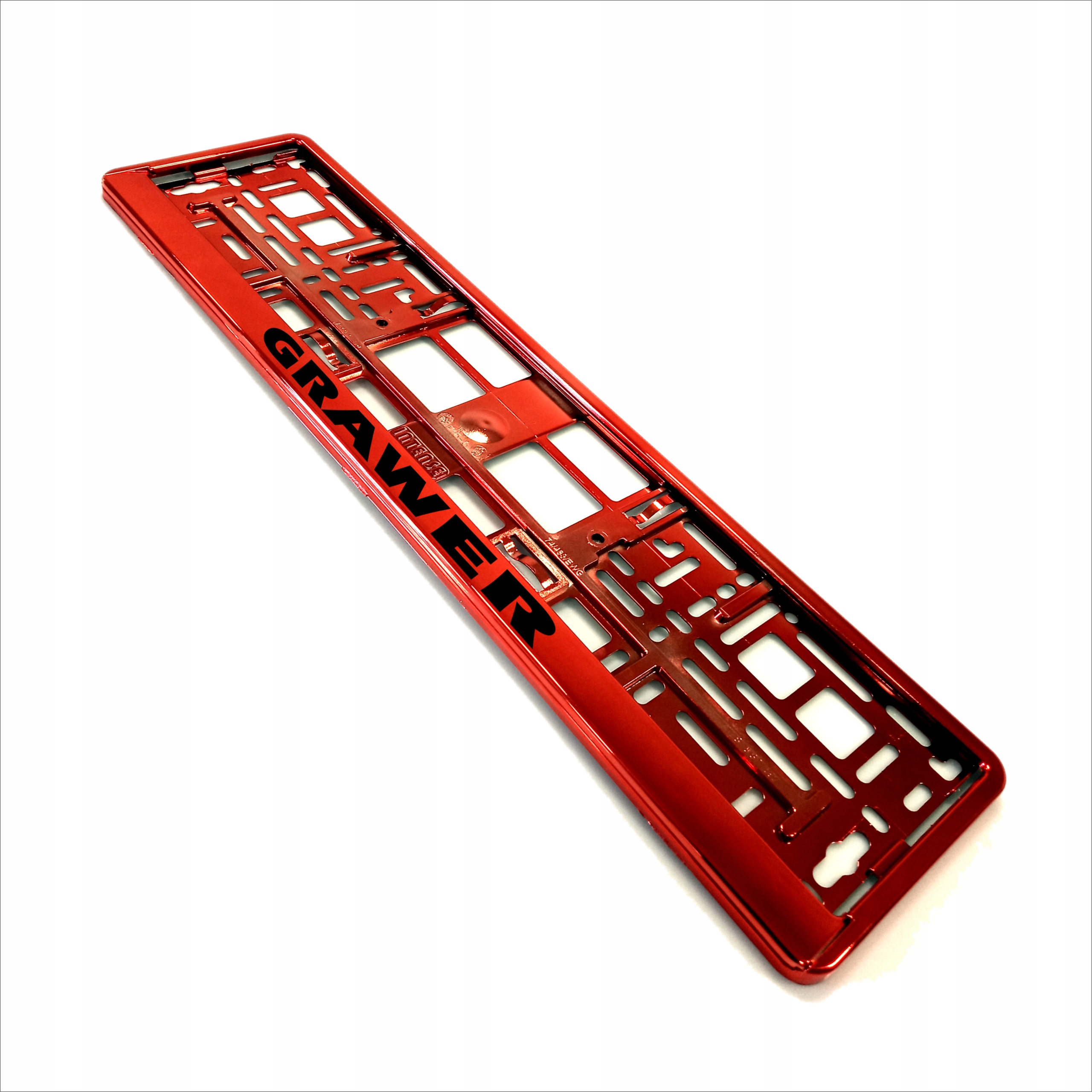 

Ramka na rejestrację Czerwona z własnym napisem