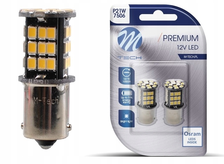 

2x Osram Led P21W Ba15s R10W Canbus Mocna M-Tech