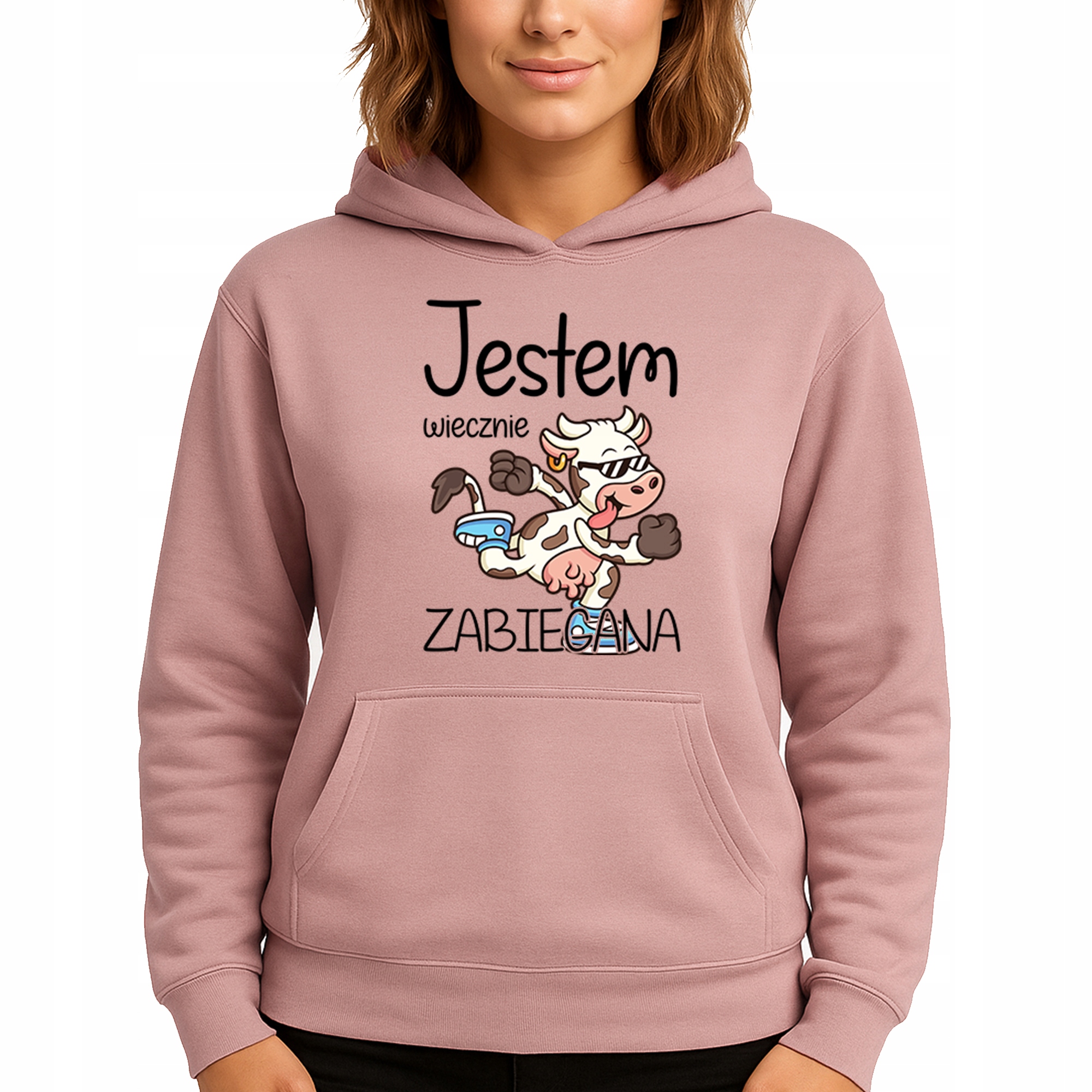 Mikina Růžová Hoodie S Kapucí jako Dárek Věčně upravená Vel S