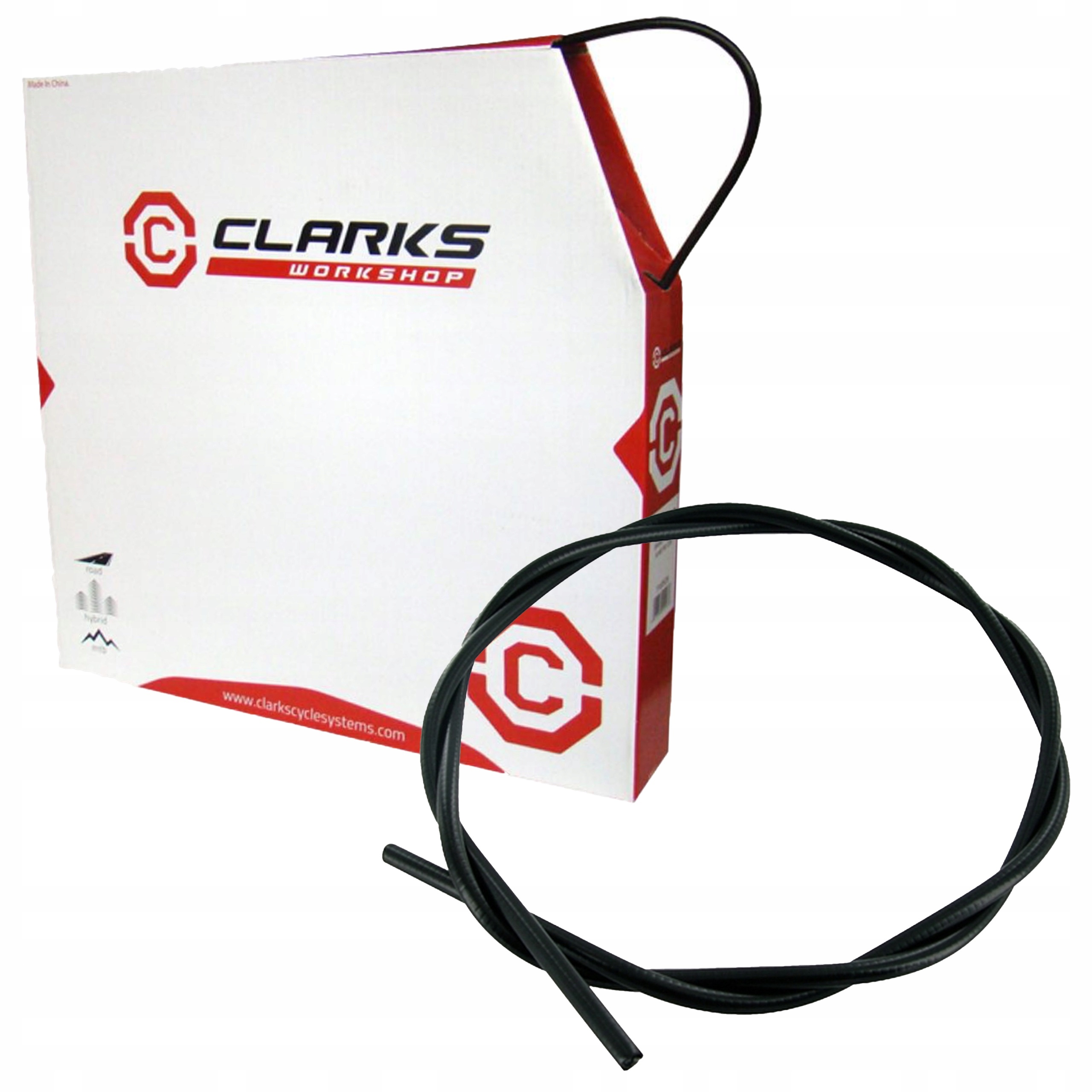 Pancerz Przerzutek Rowerowych Czarny Połysk 4mm Clarks 1 metr Teflon