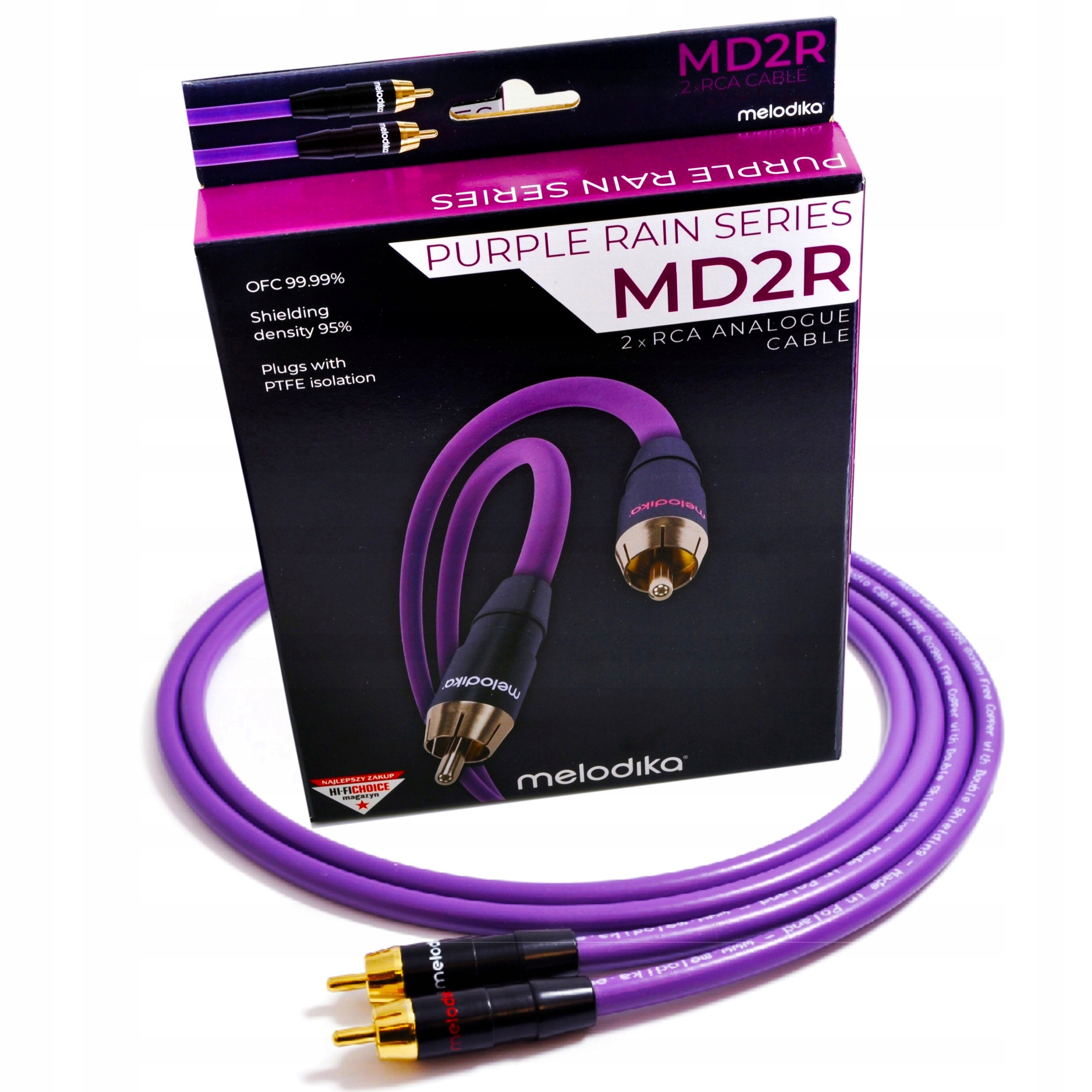 Kable Interkonekt Melodika MD2R15 Purple Rain 2xRCA-2xRCA Audio Ofc 1.5 m
