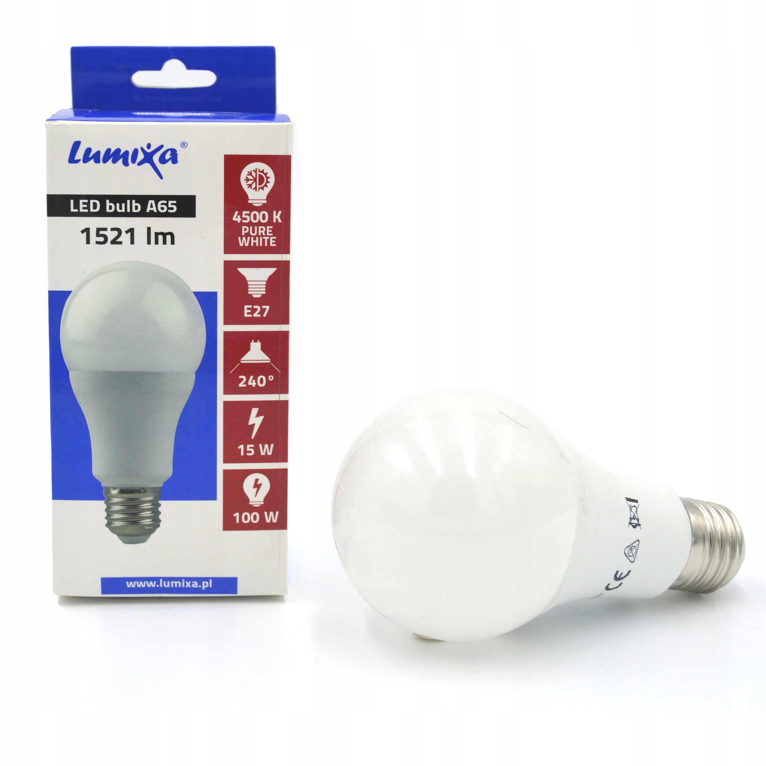 

Żarówka Led 15W neutralna E27 A6054500K Lumixa