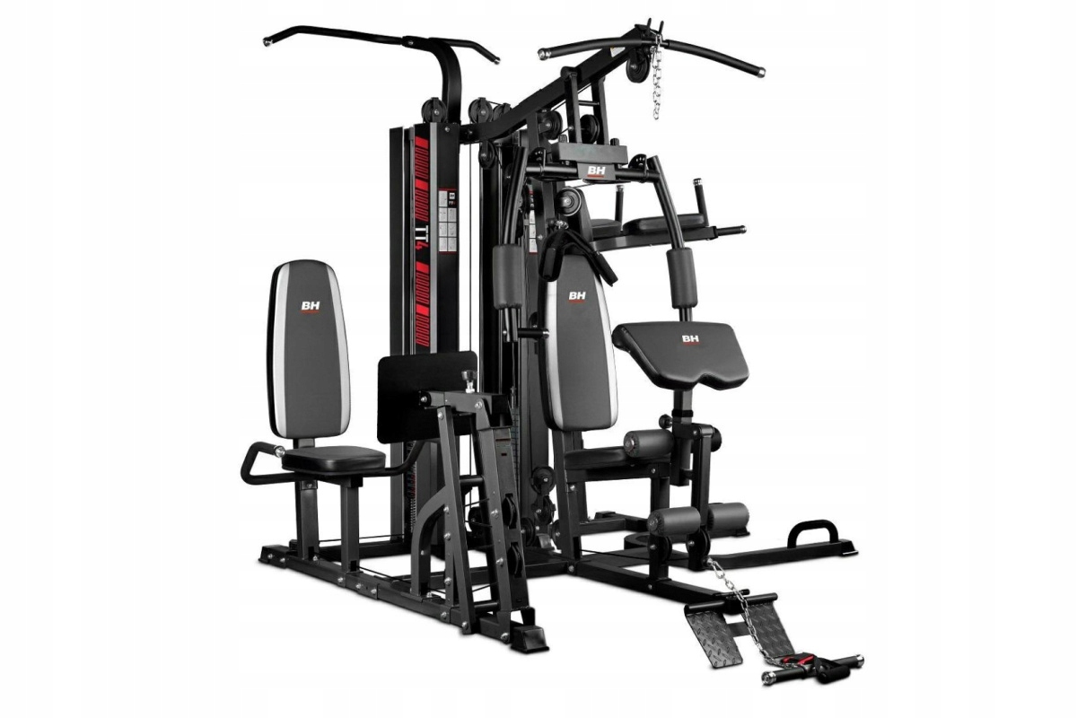 Atlas wielostanowiskowy treningowy Bh Fitness TT4 Black Mata pod sprzęt