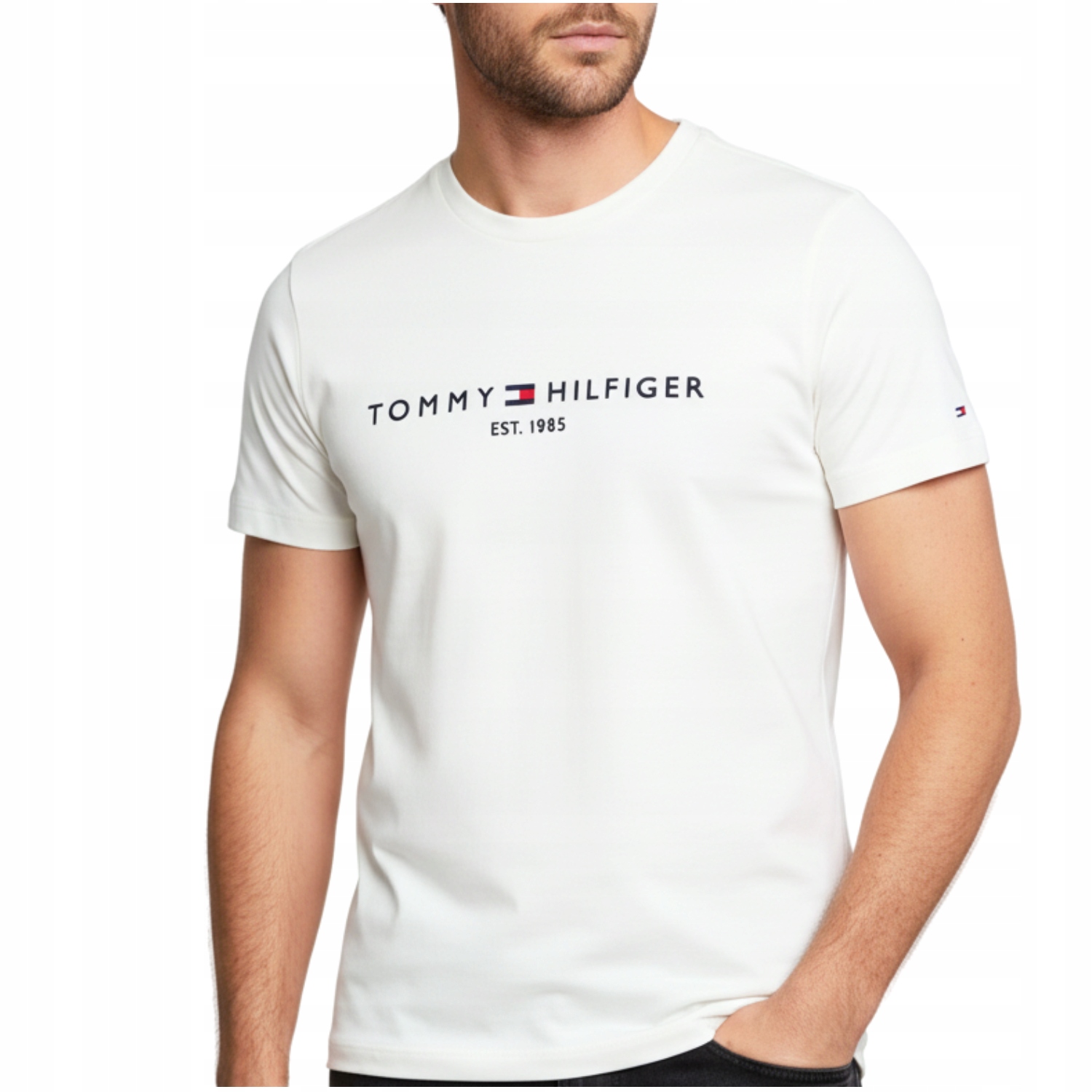 Bavlna tričko Tommy Hilfiger Tričko 1985, bílé, vel. M