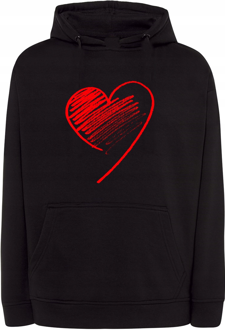 Valentýnská Mikina s potiskem Červené srdce, velikost M