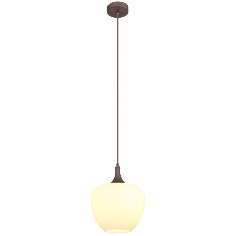 Závěsná lampa Maxy Globo opálově hnědá, kov E27 60W, 24 cm