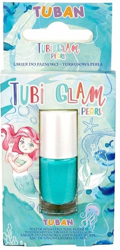 LAKIERY do Paznokci dla Dzieci Turkusowy Perłowy Marka Tuban