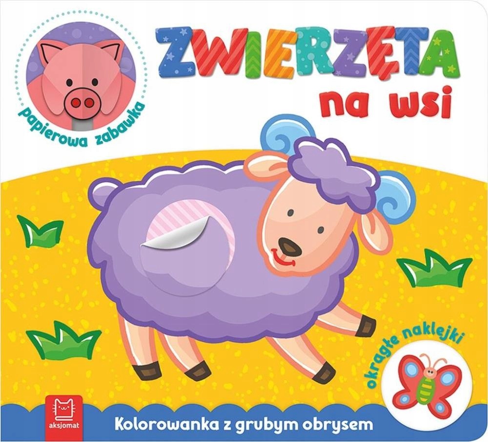 Zwierzęta Na Wsi. Kolorowanka Z Grubym Obrysem