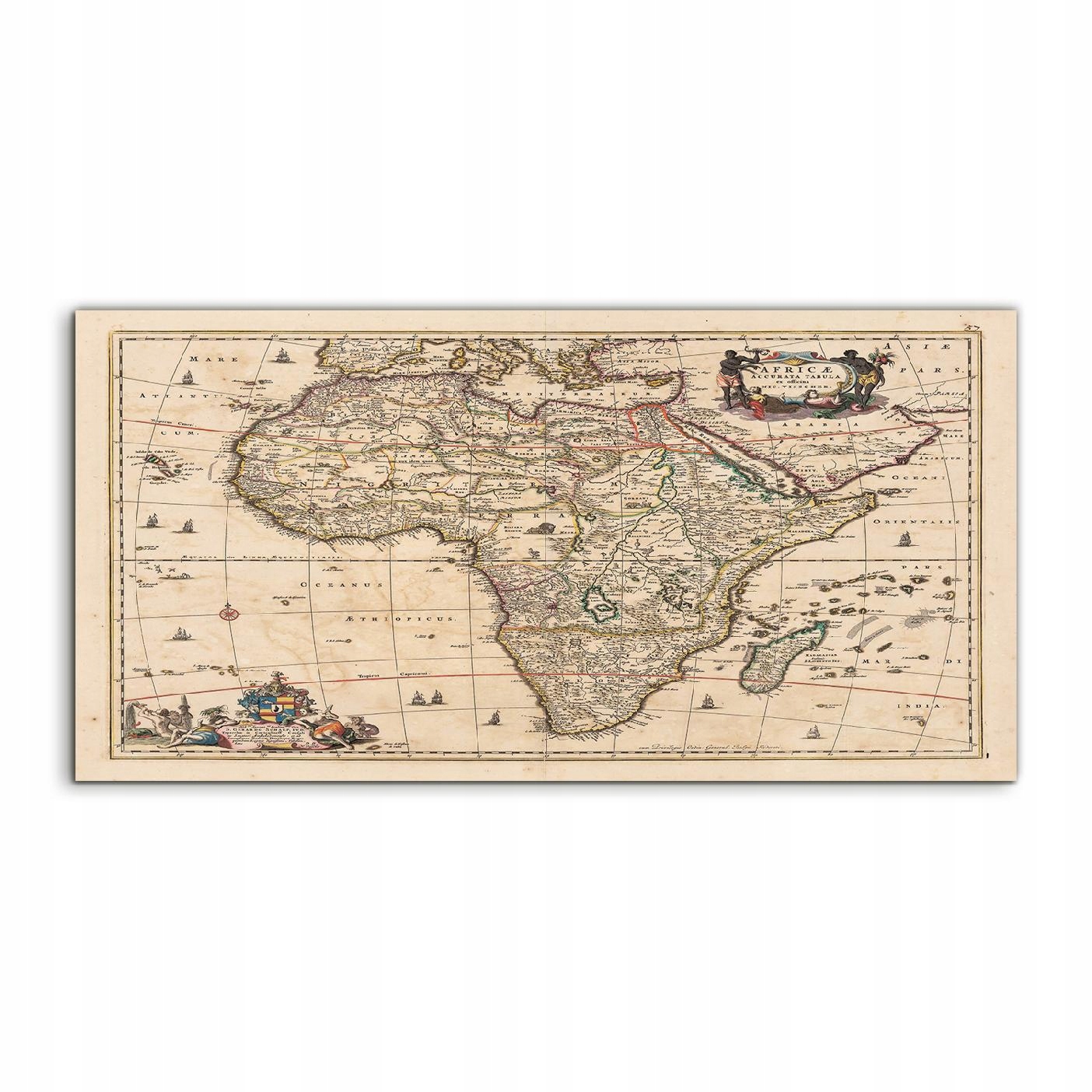 

Obraz akryl 120x60 z nadrukiem Mapa Afryka Vintage