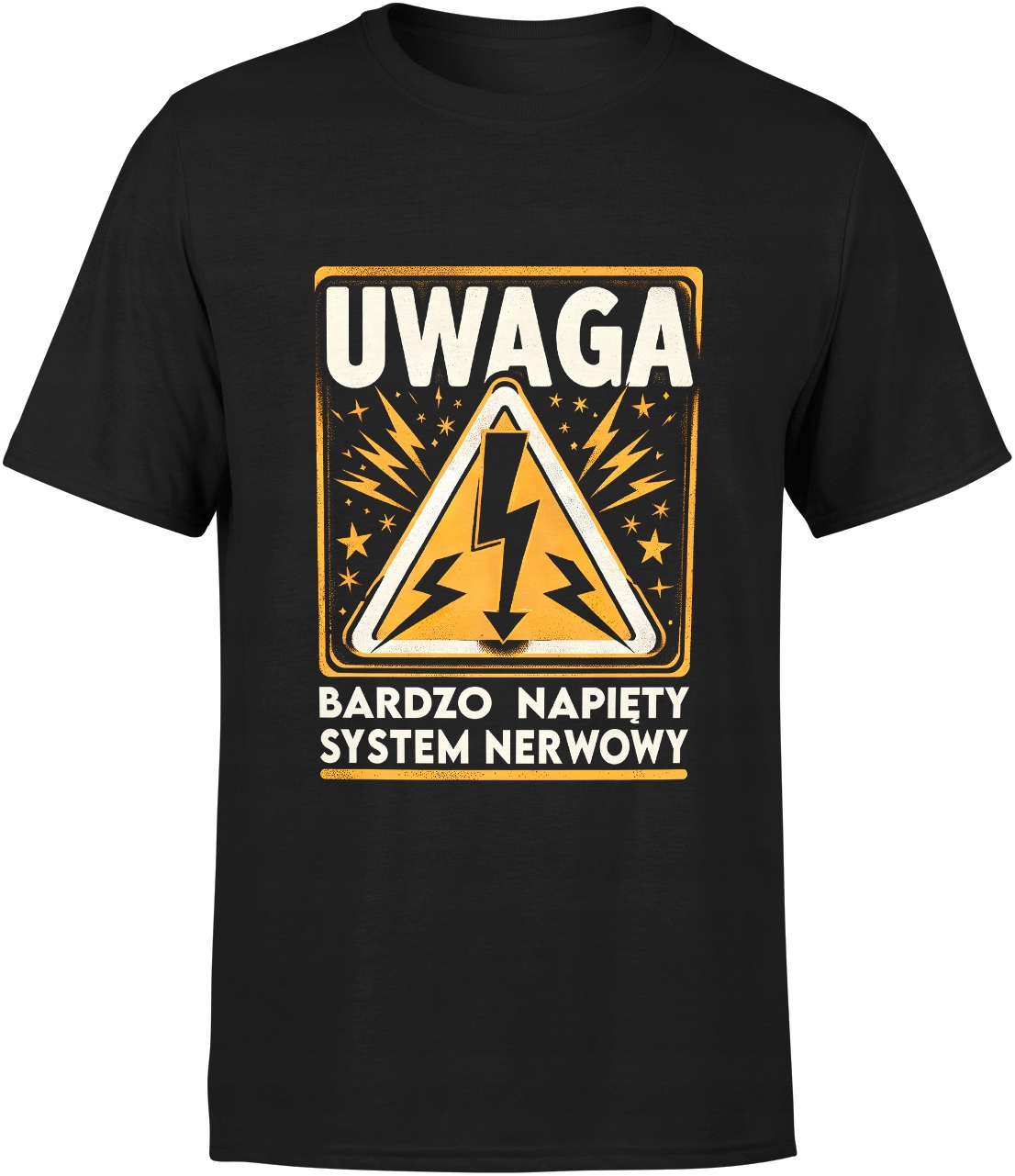KOSZULKA Z NADRUKIEM MĘSKA ŚMIESZNA T-SHIRT Z NAPISEM NADRUK TSHIRT ROZM. L