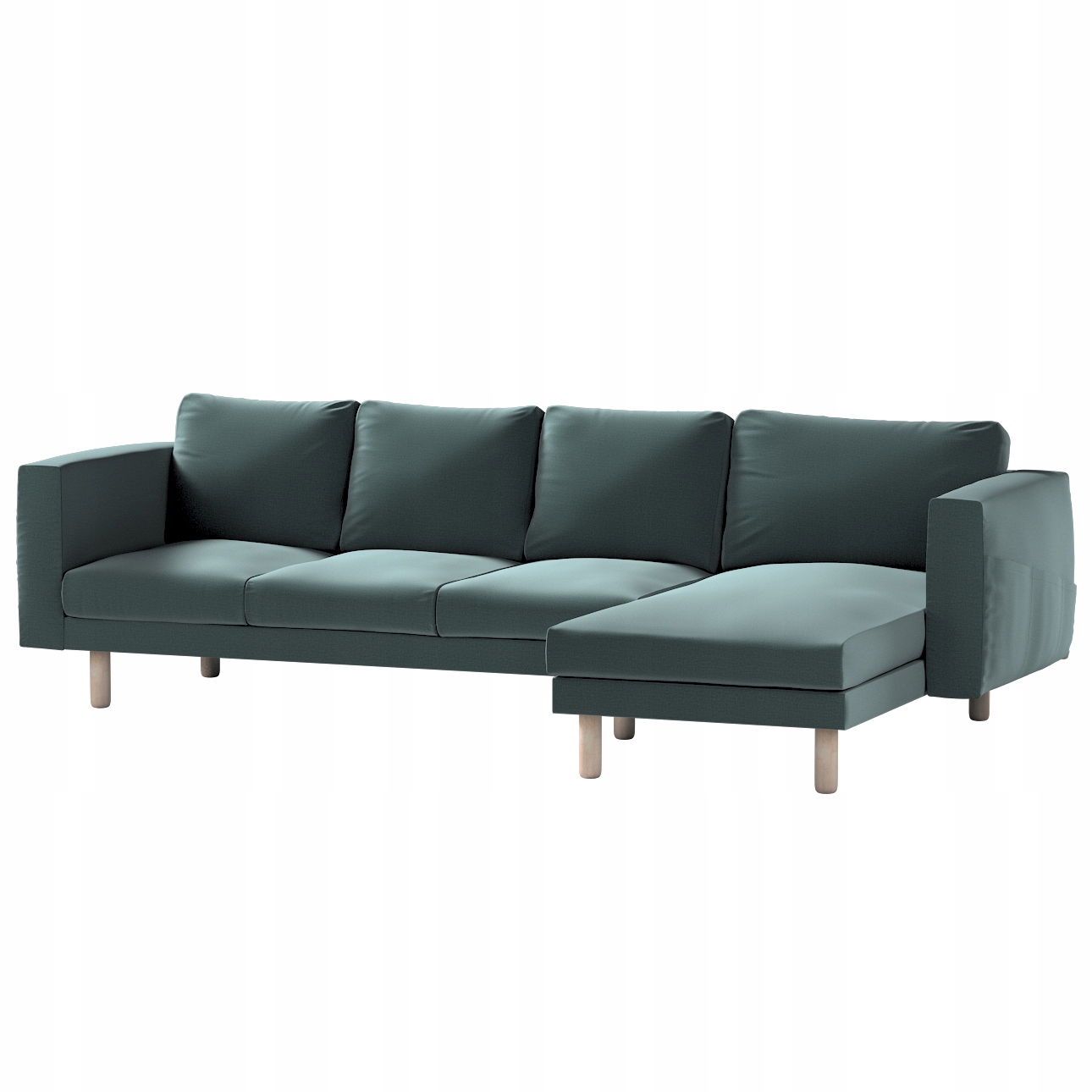 Dekoria potah na pohovku Norsborg pro 4 osoby s lenoškou Ikea, zelený