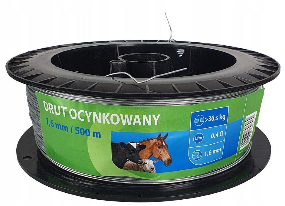 Plotový Drát Pastucha Pozink 1,6 MM 500 M