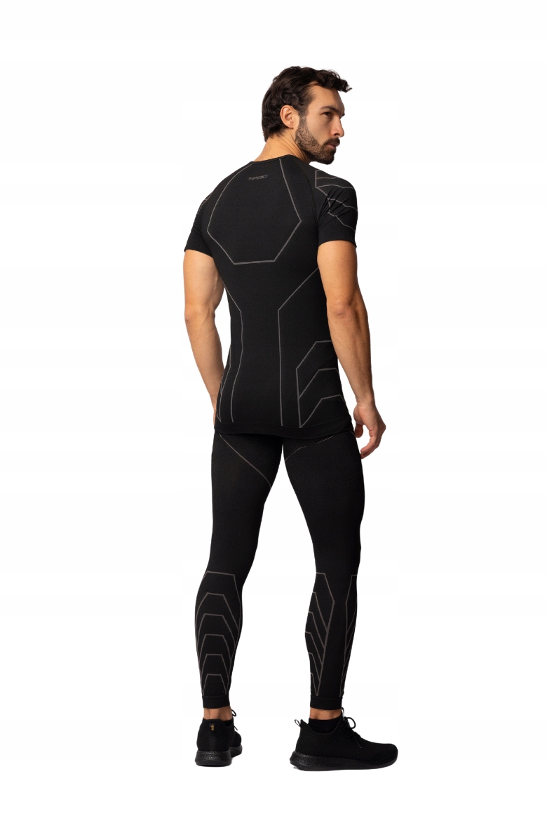 Spodnie legginsy termoaktywne motocyklowe SPAIO Rapid czarne szare XL Kolor czarny szary