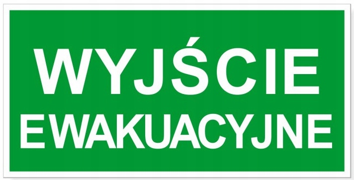 

Naklejka Informacyjna Wyjście Ewakuacyjne Duża