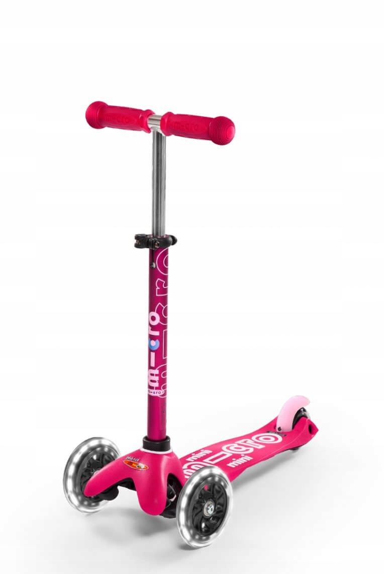 HULAJNOGA MINI MICRO DELUXE Trójkołowa LED różowa Marka Micro
