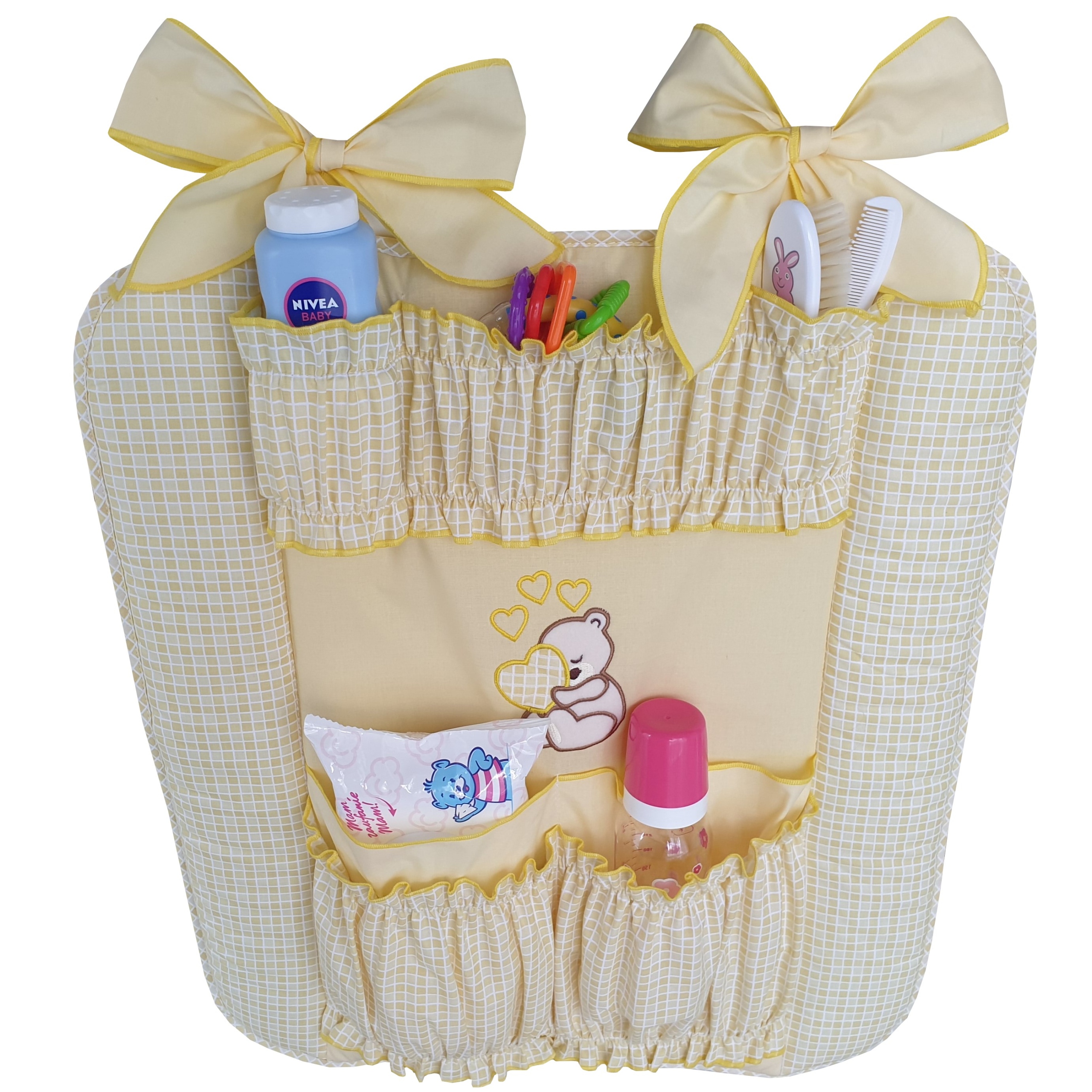 Przybornik na łóżeczko Organizer - Serce Żółty Bohater brak