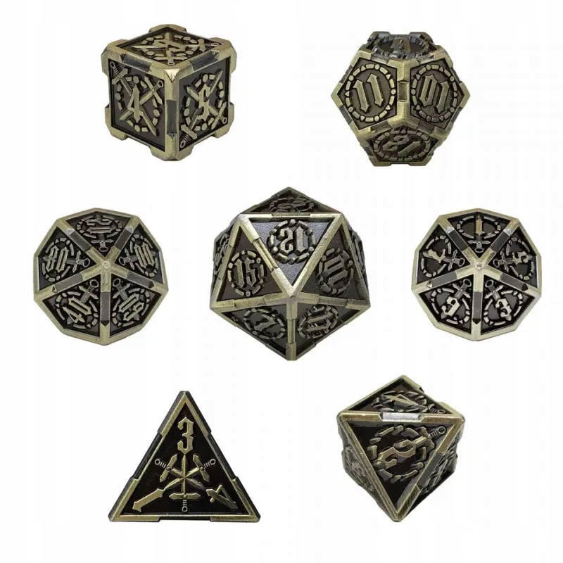 ZAKON PALADYNÓW ZESTAW 7 METALOWYCH KOŚCI RPG Liczba sztuk 7 szt.