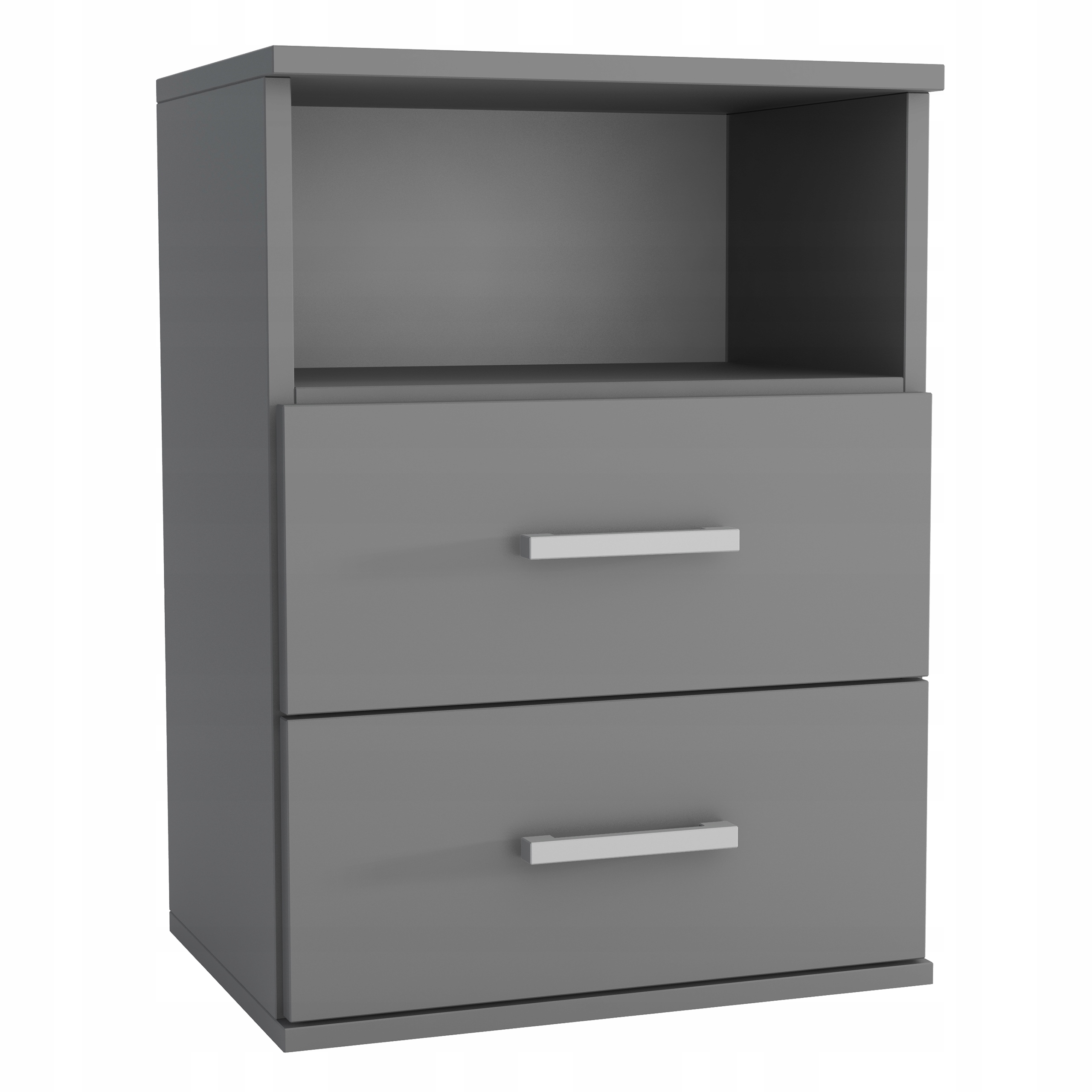 Noční Stolek Nocta 48 cm Zásuvky Noční stolek do ložnice Grafit