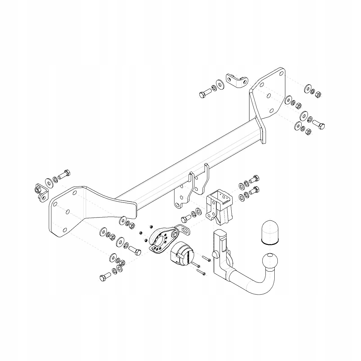 Hak Wypinany do Mercedes CLA C118 Sedan od 19 MODUŁ WIĄZKA 13 PIN GRATIS Producent Steinhof