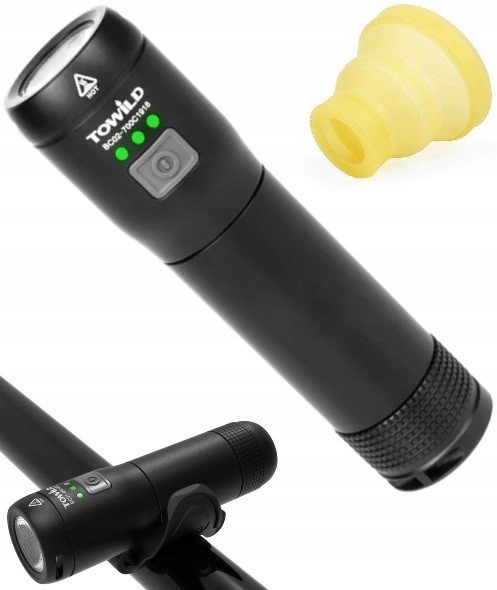 Cyklistická lampa Towild BC02 700 lm, multifunkční powerbanka 3v1 nástavec