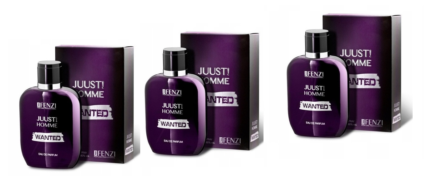 JFenzi Yuust! Homme Wanted 3x100ml Edp pro muže