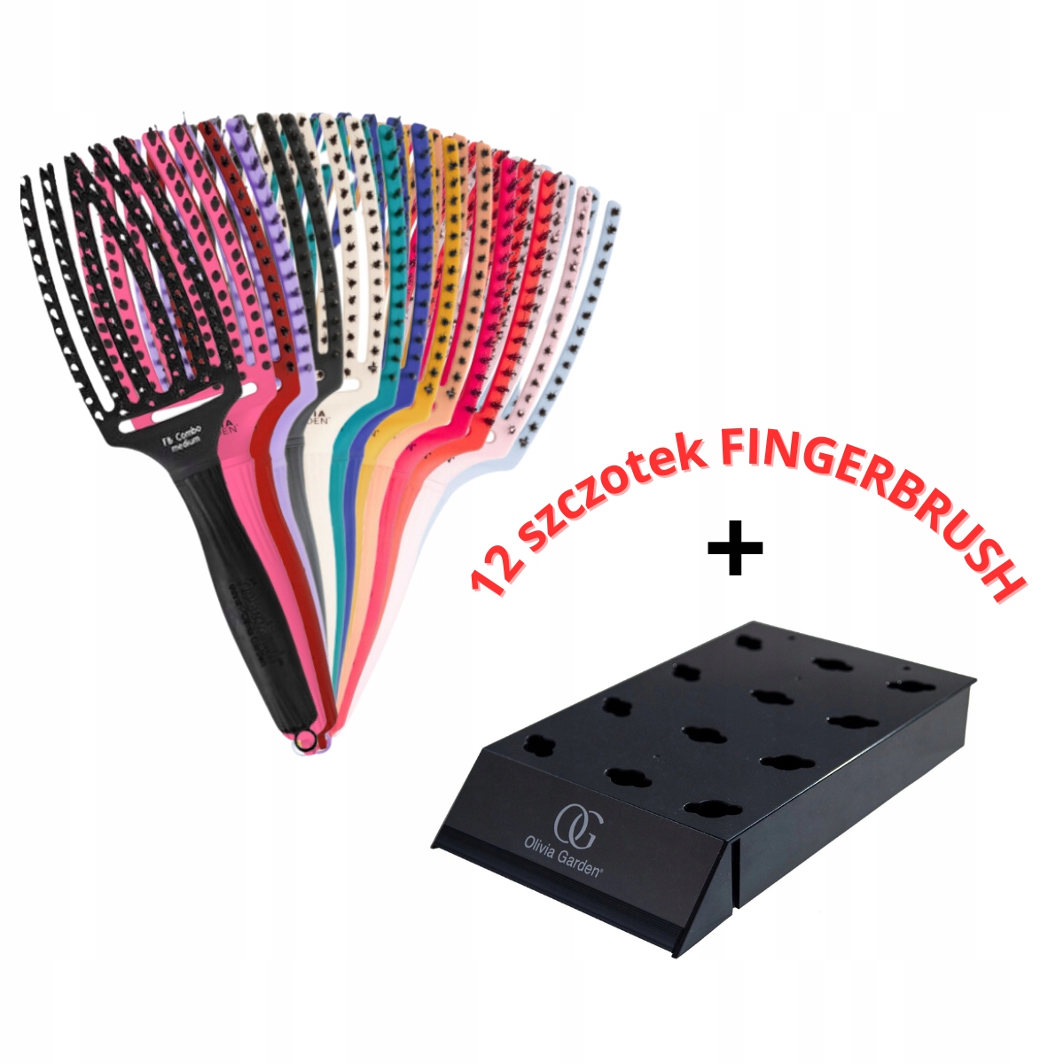Zwariowany zestaw Fingerbrush 12 szczotek + display