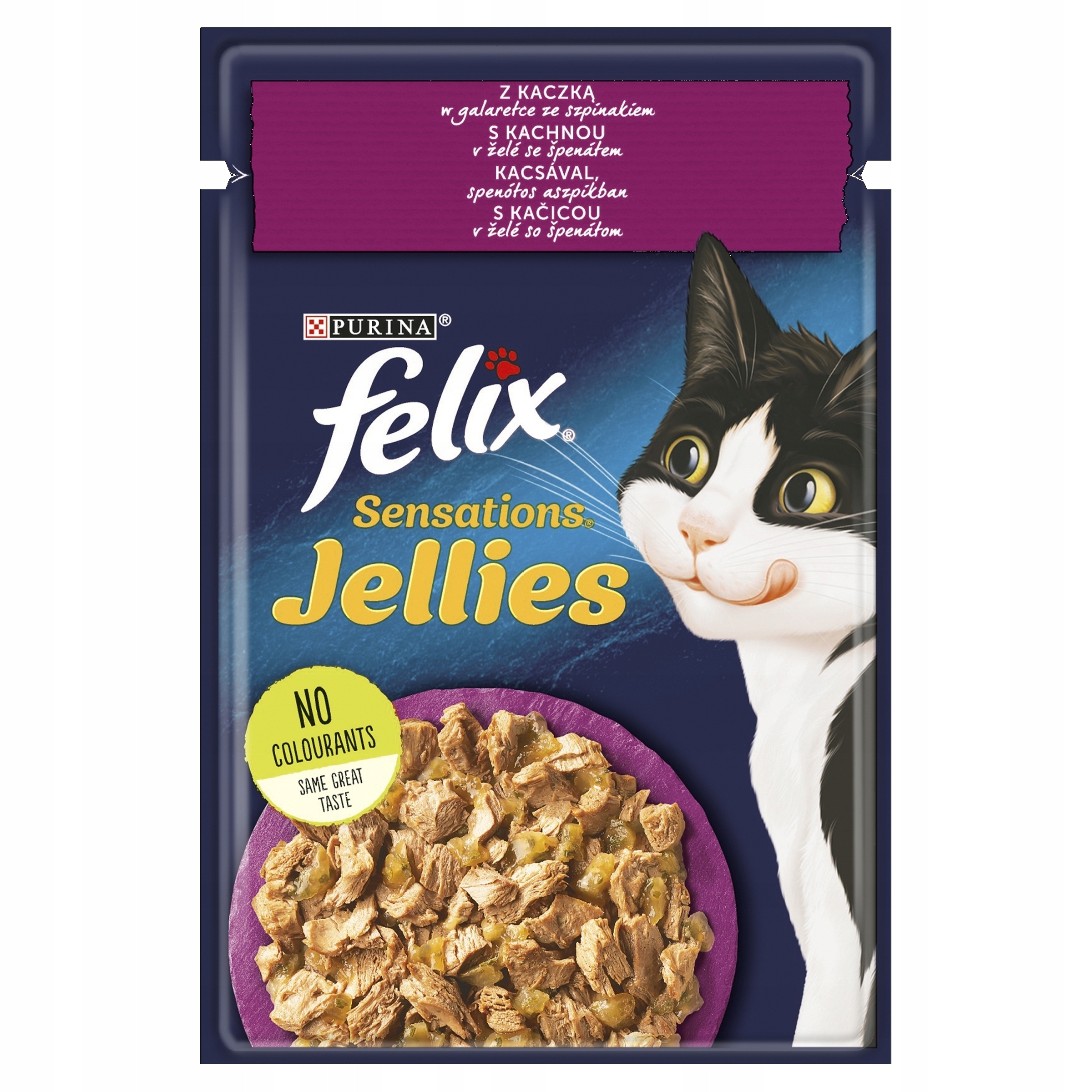 Levně 13X Felix Sensations Jellies kachní špenát 85 g