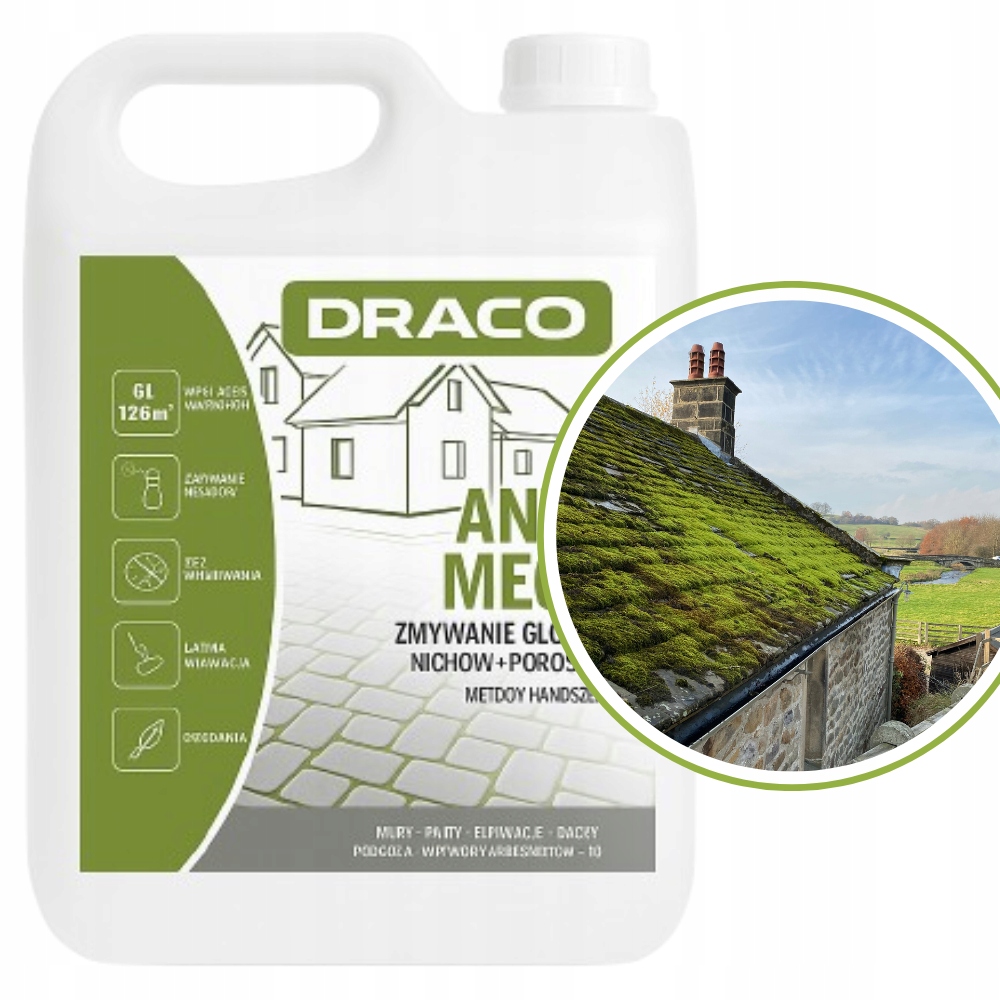 Levně Draco Antimech Tekutina odstraňující mech ze střechy a fasády