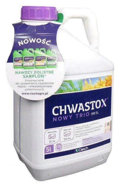 Chwastox Nowy Trio 390 Sl 5L Na Chwasty W Trawniku Oprysk Zbóż I Trawy