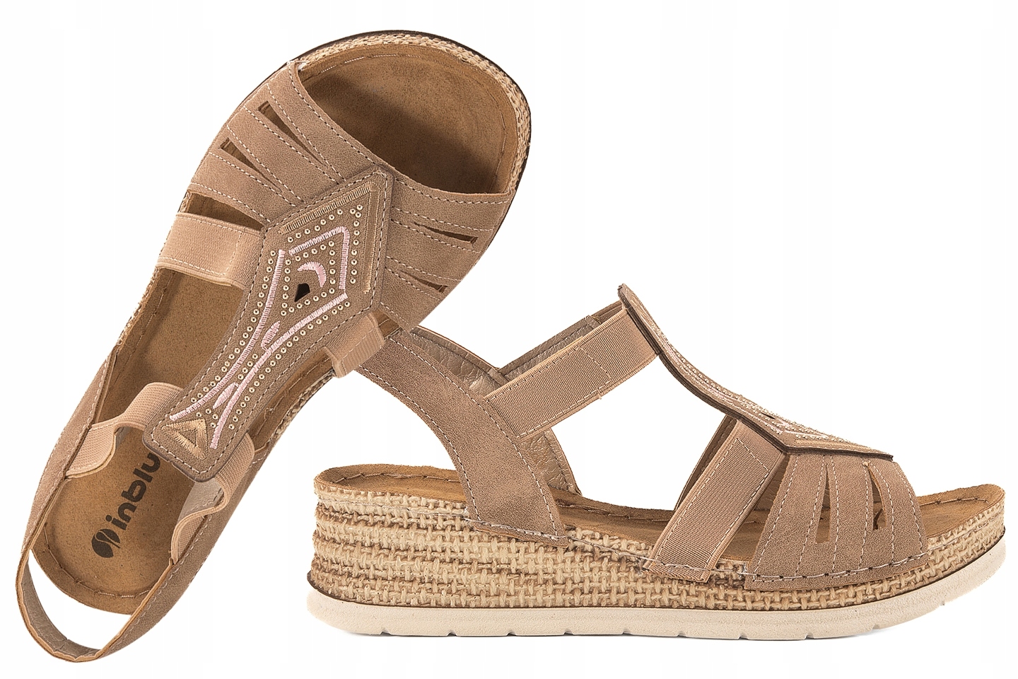 Inblu RV-18 Dámské Sandály Na Podpatku Soft Pu j.bronz Hnědá 36
