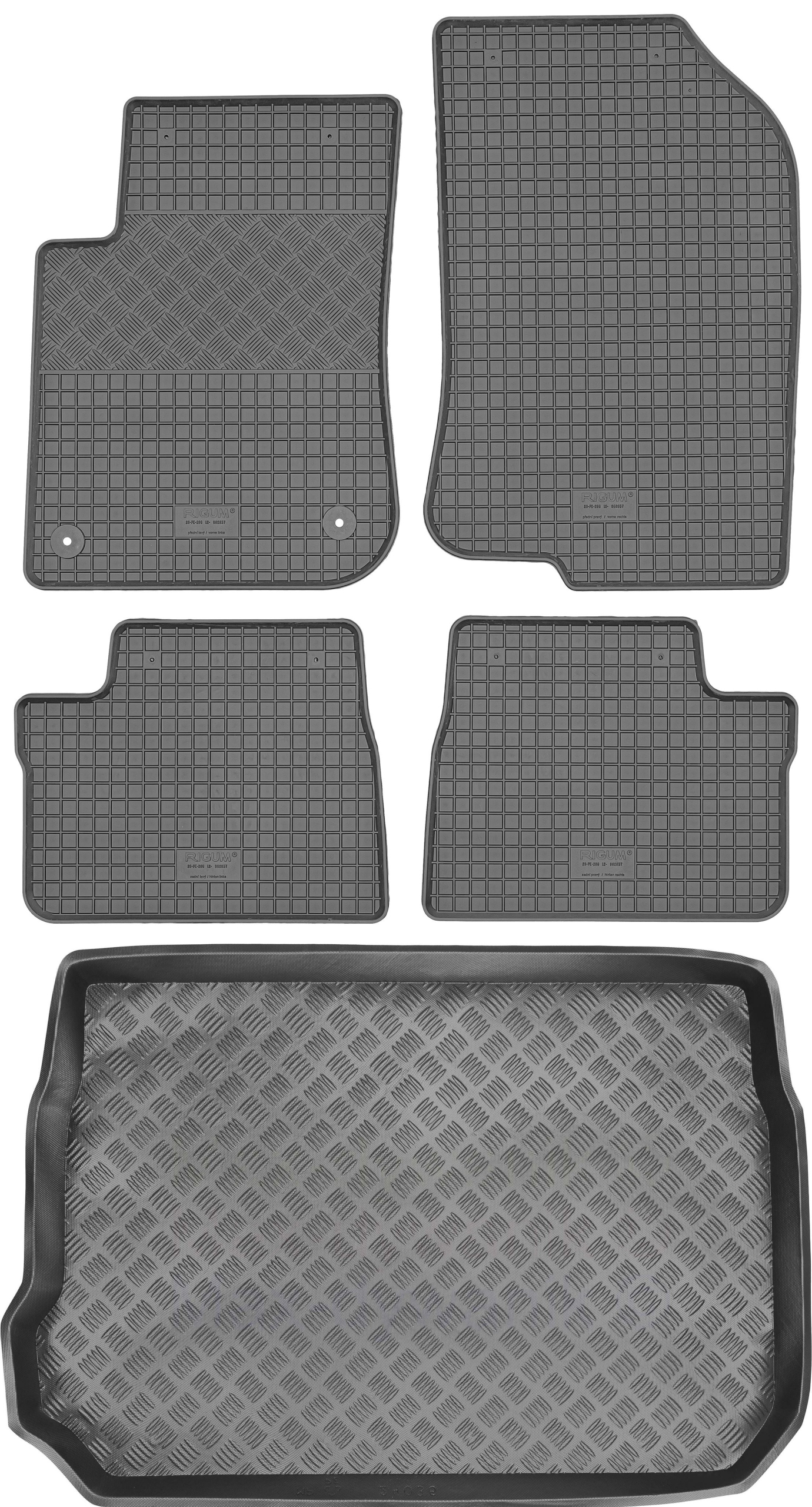 Peugeot 2008 Crossover 2013-2019 Sada Gumové rohože rohož