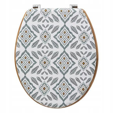 Wc Sedátko Hapache z Hdf desky s etnickým vzorem
